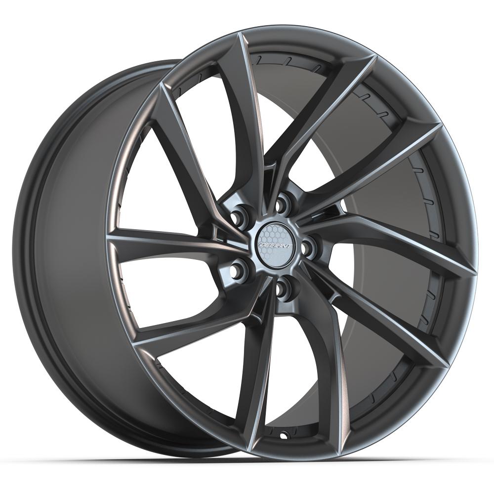 20x10 DEFIANT DF06 Dark Satin Charcoal Wheel 5x120 (35mm)