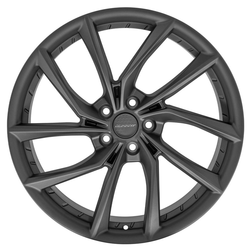 20x10 DEFIANT DF06 Dark Satin Charcoal Wheel 5x4.5 (35mm)