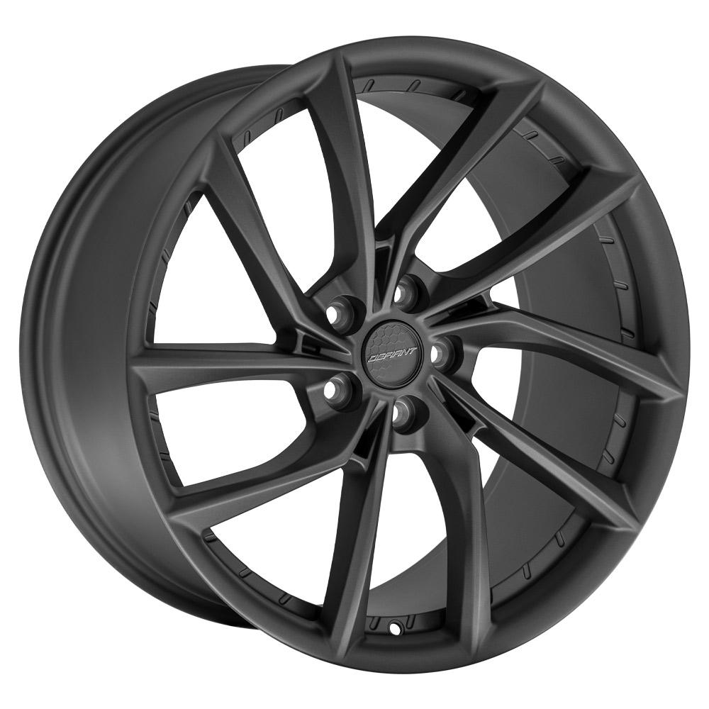 20x10 DEFIANT DF06 Dark Satin Charcoal Wheel 5x4.5 (35mm)