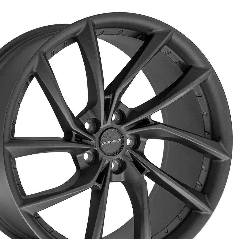 20x10 DEFIANT DF06 Dark Satin Charcoal Wheel 5x4.5 (35mm)
