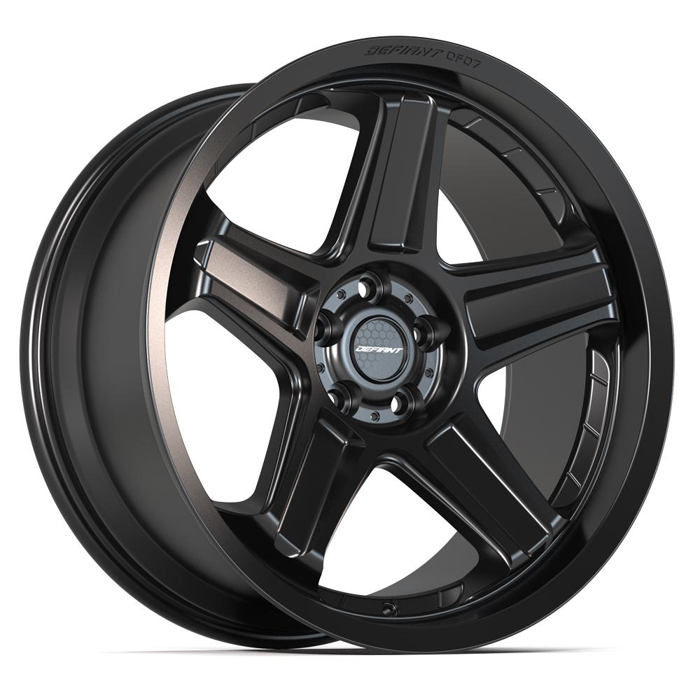 20x9.5 DEFIANT DF07 Satin Black Wheel 5x115 (15mm)