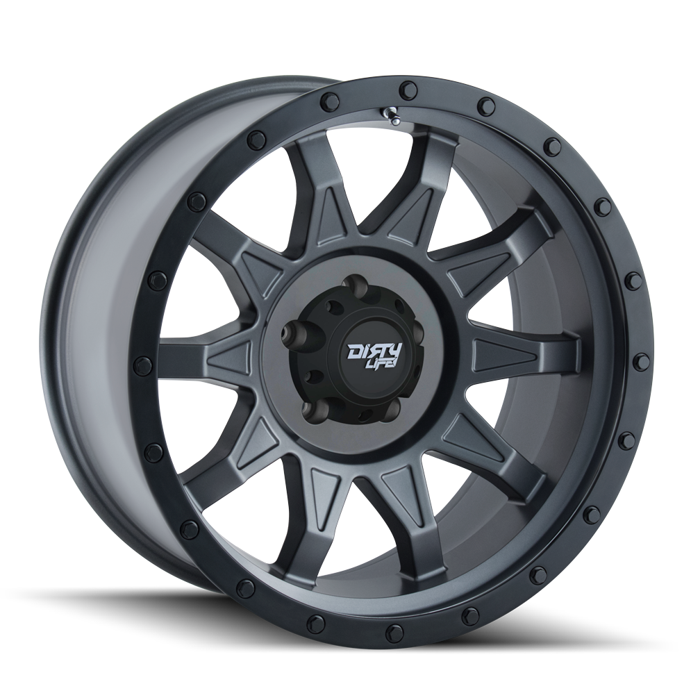 18x9 Dirty Life Roadkill Matte Gunmetal/Black Wheel 5x5.5 (-12mm)