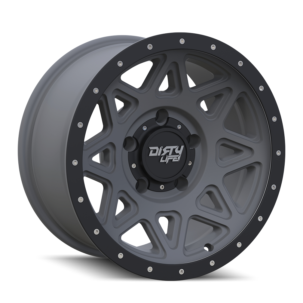 17x9 Dirty Life Theory Matte Gunmetal Wheel 5x5 (-12mm)