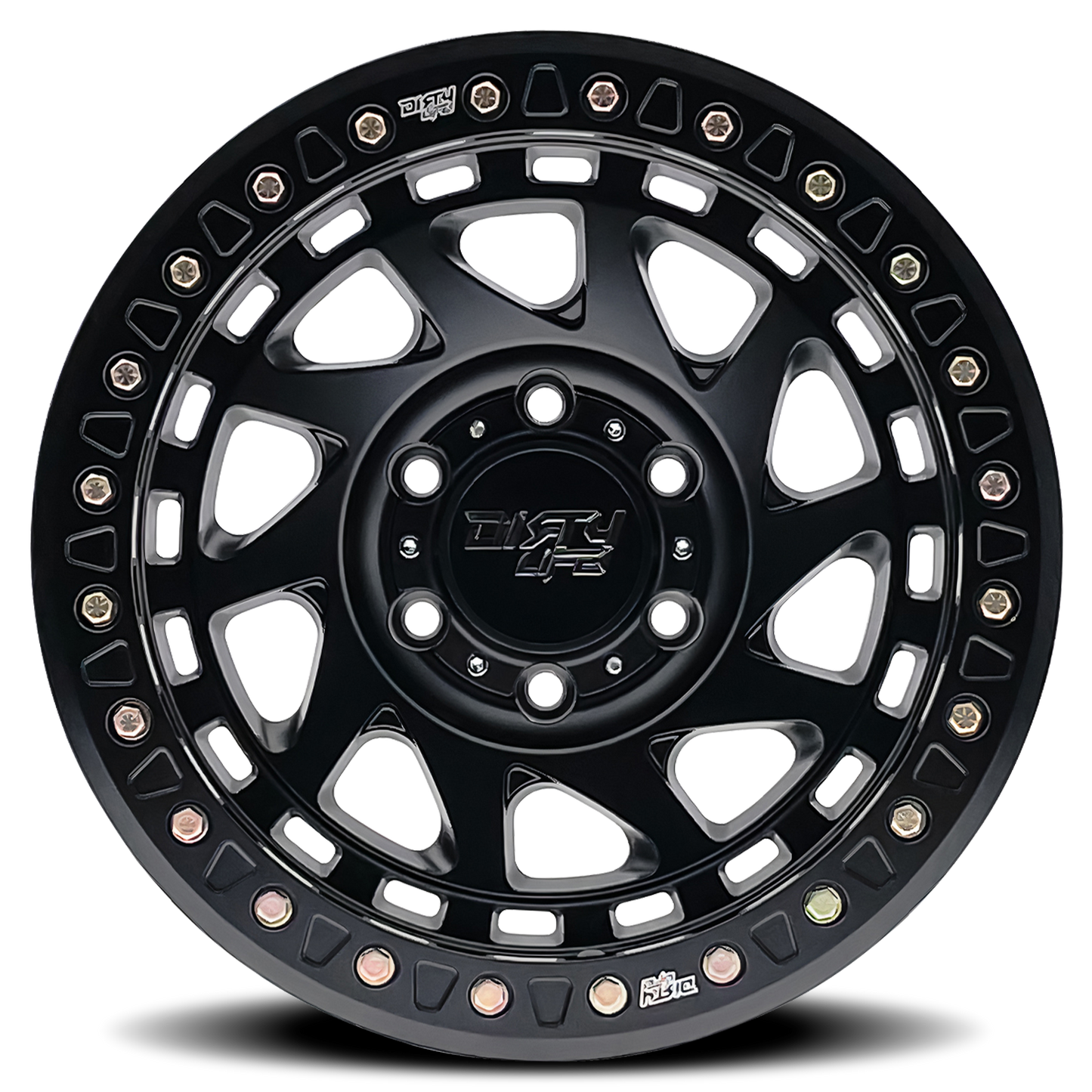 17x9 Dirty Life 9313 Enigma Race Matte Black BEADLOCK Wheel 6x5.5 (-38mm)