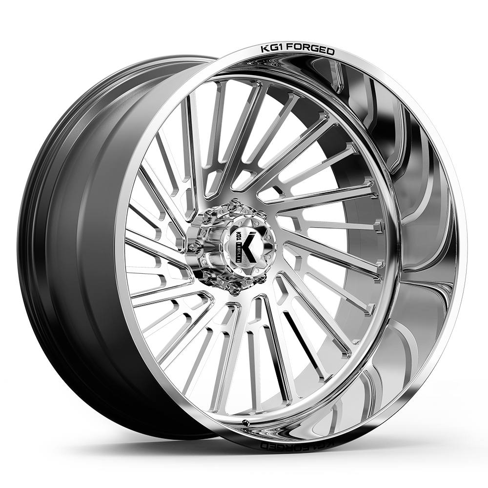 26x14 KG1 KC008 Eddy Polished RIGHT DIRECTIONAL FORGED Wheel 6x135 (-76mm)