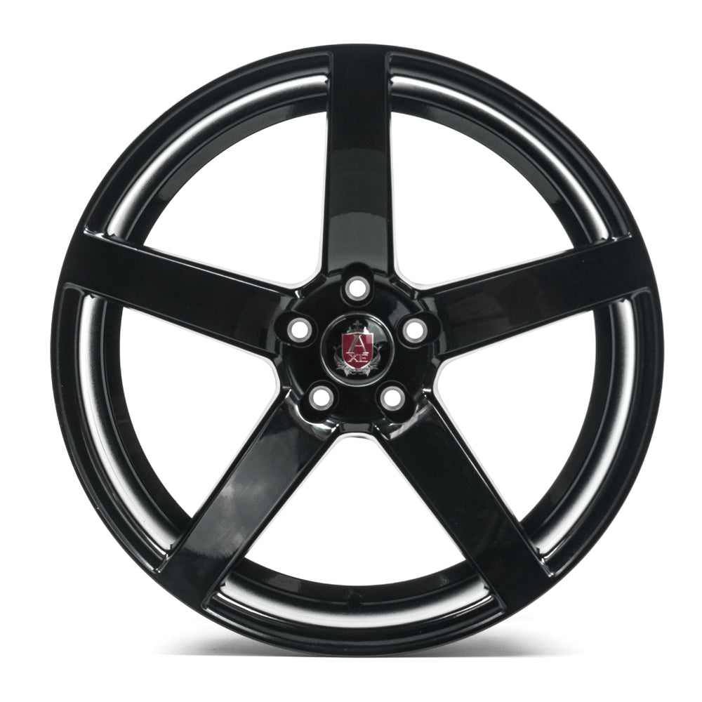 20x9 Axe EX18 Black And Polished Face Wheels 5x120 (25mm) Set of 4