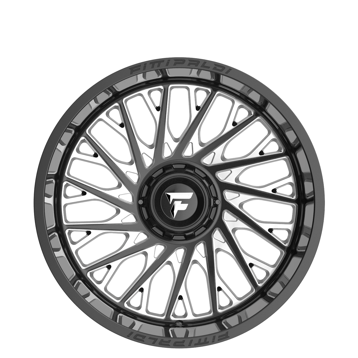 20x10 Fittipaldi Offroad FA08BM Gloss Black Milled Wheel 6x135/6x5.5 (-19mm)