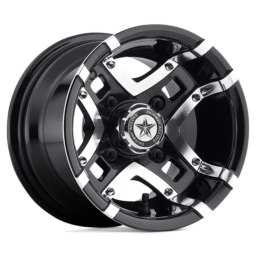 10x7 Fairway Alloys FA123 PRESTIGE Gloss Black Machined Wheel 4x4 (-25mm)