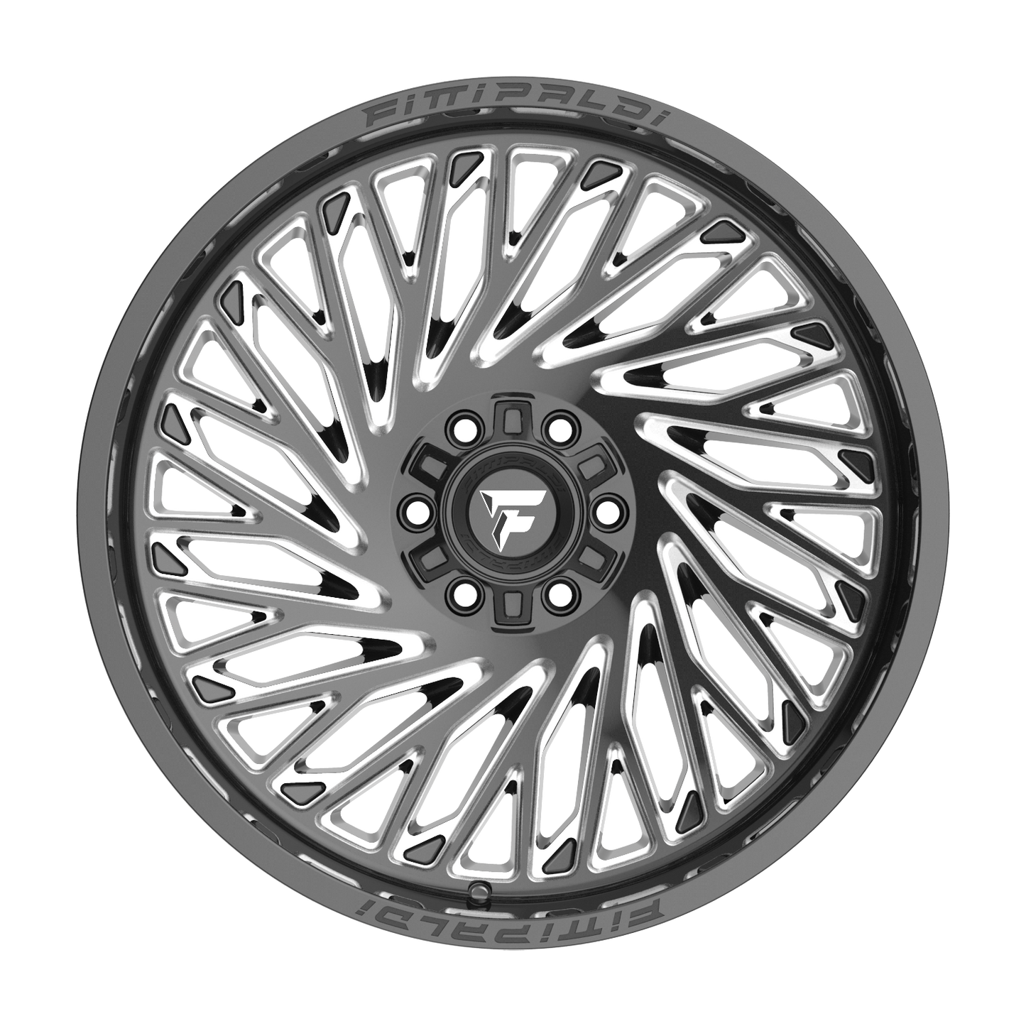 24x10 Fittipaldi Offroad FA15BM Gloss Black Milled Wheel 8x6.5 (0mm)