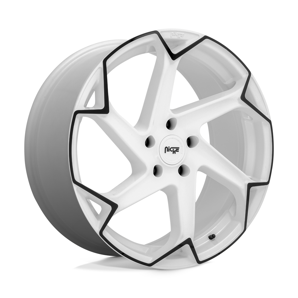 20x9 Niche M257 FLASH Gloss White With Black Wheel 5x120 (35mm)