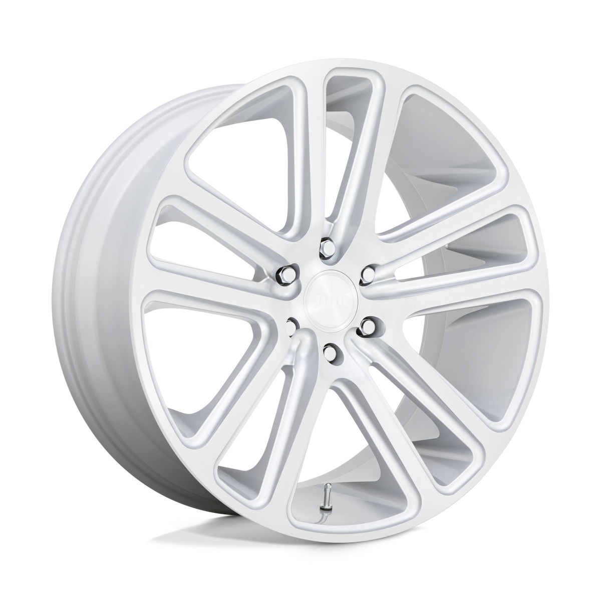 26x10 DUB S257 Flex Gloss Silver Brushed Face Wheel 5x5 (10mm)