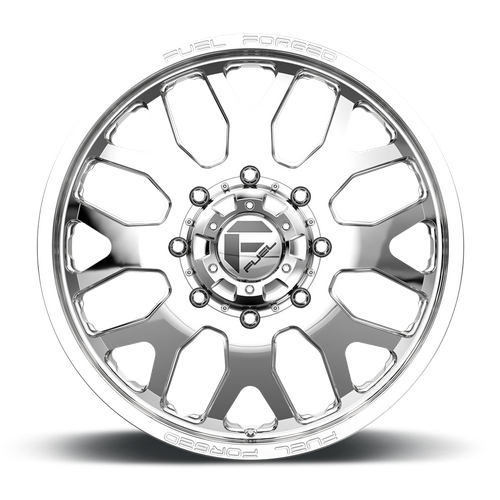 24x8.25 Fuel Forged FF19D DUALLY Rear Polished Wheel 8x6.5 (-265mm)