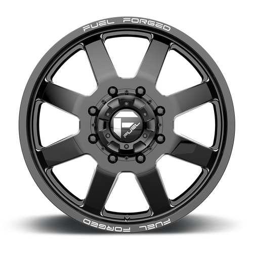 24x8.25 Fuel Forged FF09D Matte Black Milled Front DUALLY Wheel 8x210 (105mm)