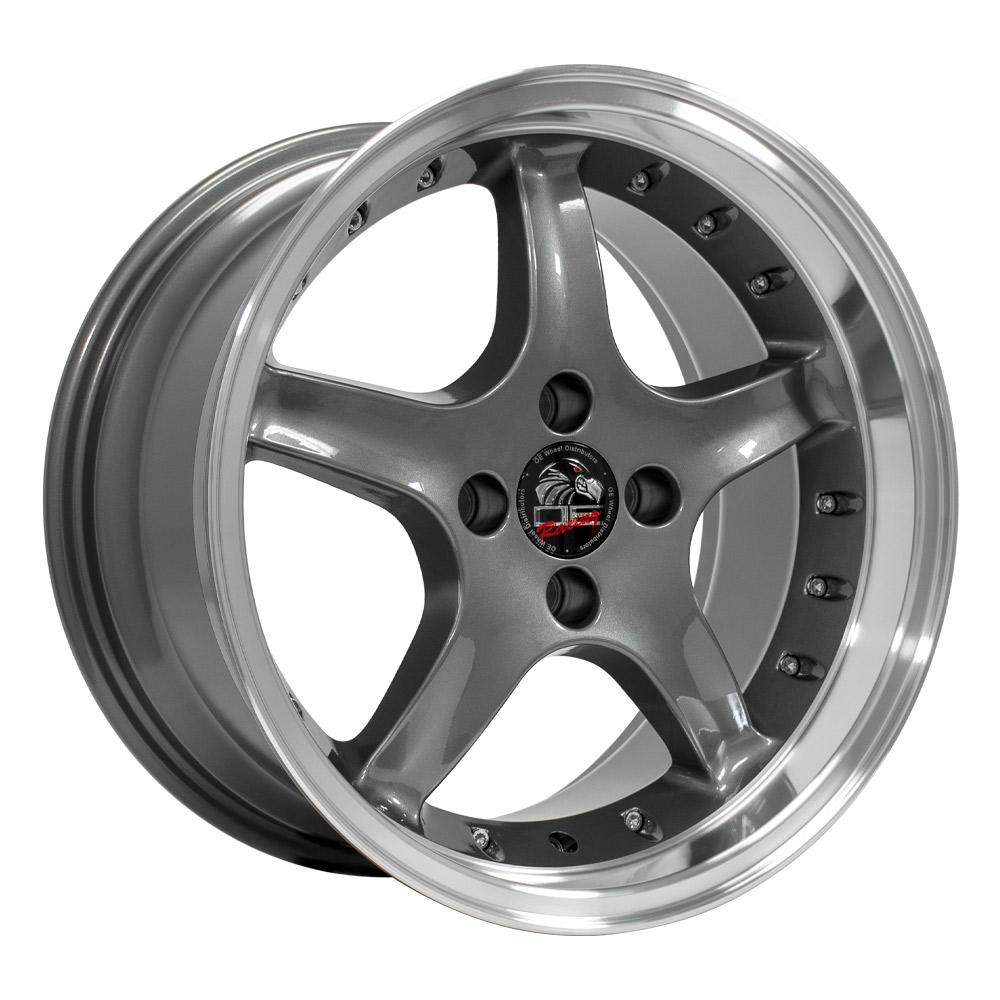 17x9 OE Wheels FR04A Anthracite with Machined Lip Wheel 4x108 (20mm)