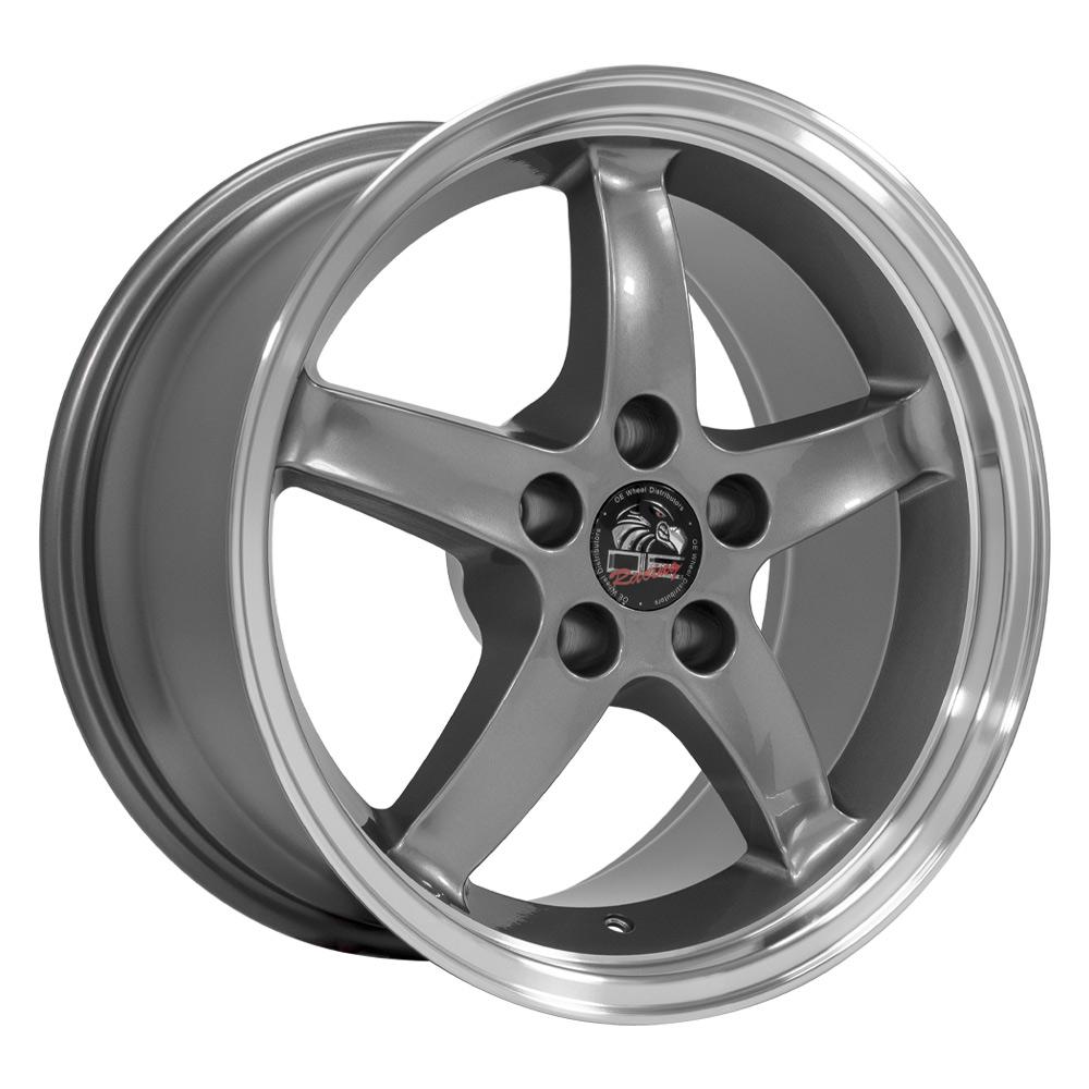 17x9 OE Wheels FR04B Gunmetal with Machined Lip Wheel 5x4.5 (24mm)