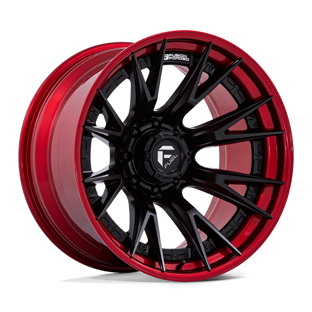 20x9 Fuel FC402 Catalyst Matte Black With Candy Red Lip Wheel 8x6.5 (1mm)