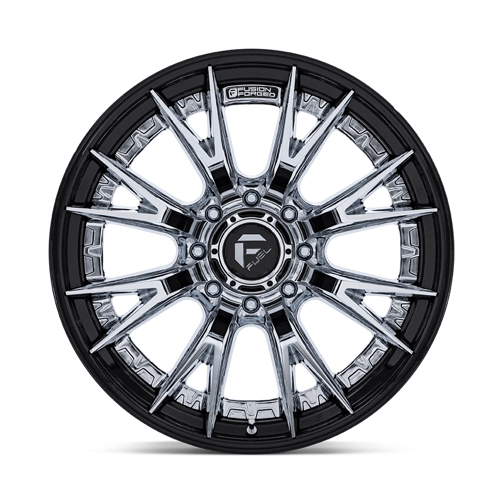 20x9 Fuel Off-Road FC402 Catalyst Chrome W/ Gloss Black Lip Wheel 8x180 (1mm)