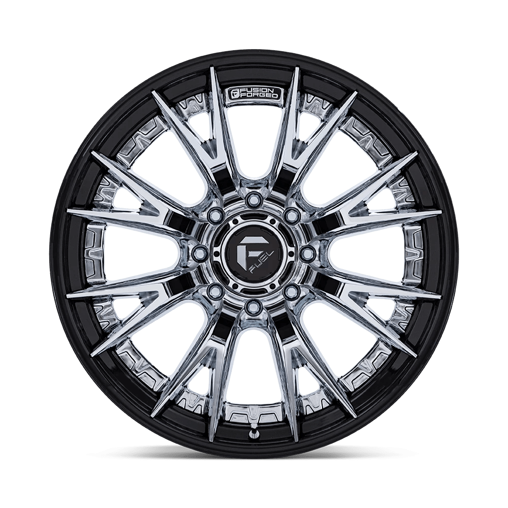 22x12 Fuel Off-Road FC402 Catalyst Chrome W/ Gloss Black Lip Wheel 8x180 (-44mm)