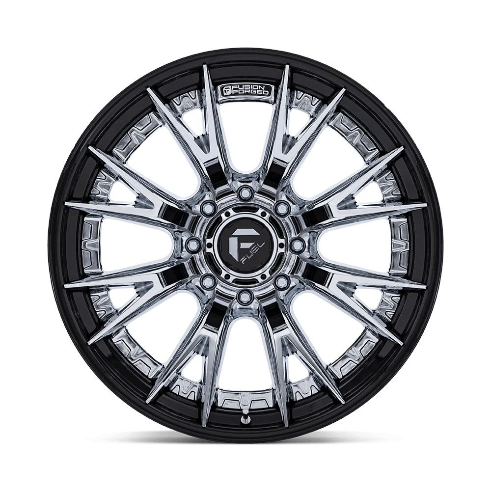 22x10 Fuel Off-Road FC402 Catalyst Chrome W/ Gloss Black Lip Wheel 8x180 (-18mm)