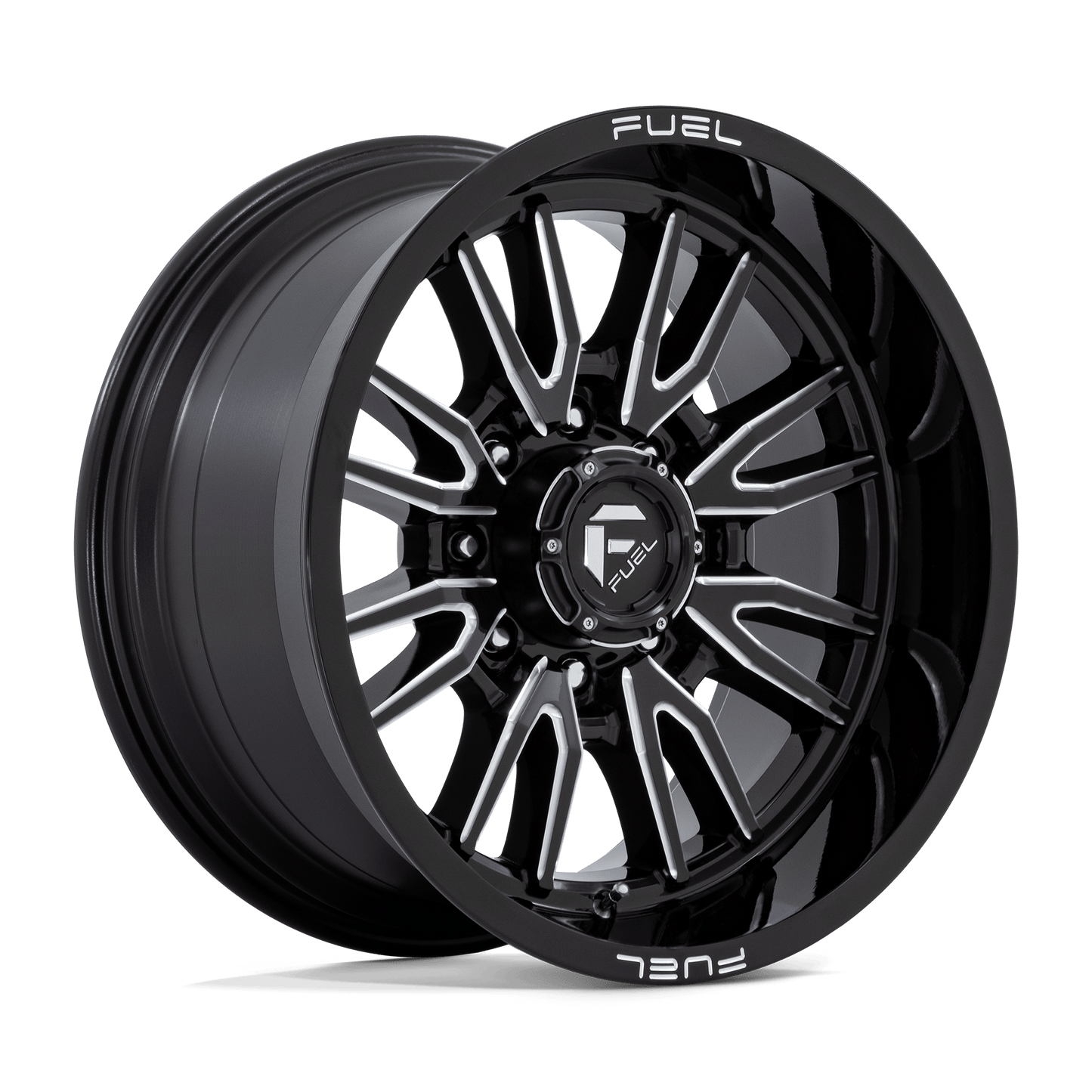 20x10 Fuel D761 Clash Gloss Black Milled Wheel 8x180 (-18mm)