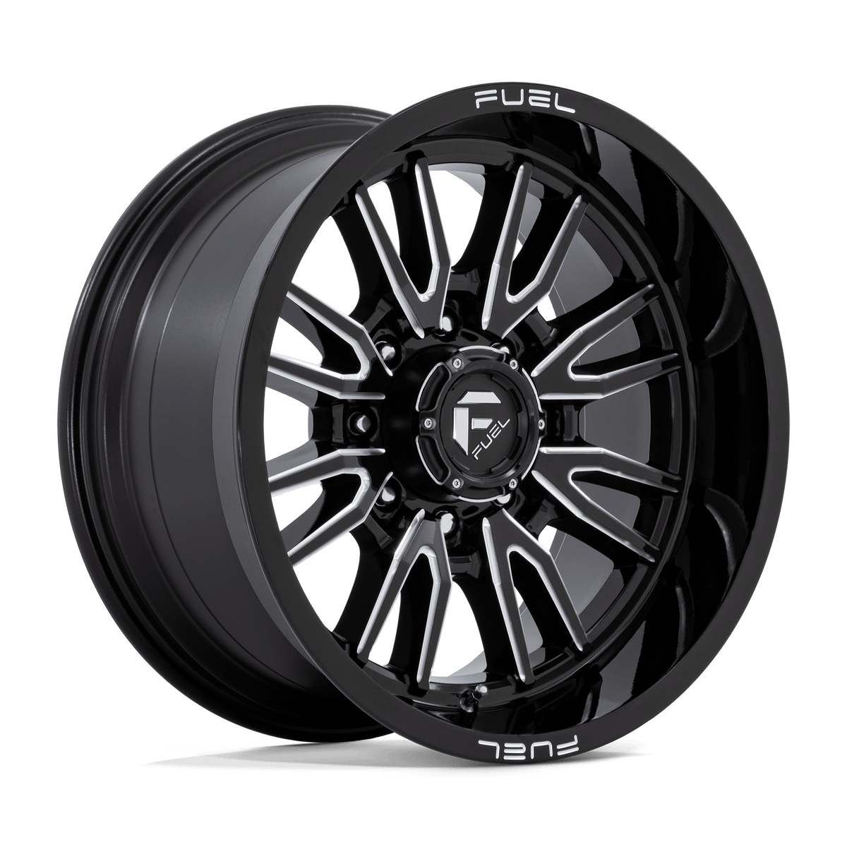 20x10 Fuel D761 Clash Gloss Black Milled Wheel 8x180 (-18mm)