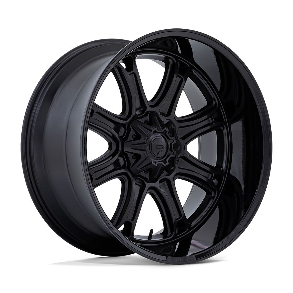 24x12 Fuel Darkstar Matte Black W/ Gloss Black Lip Wheel 8x6.5 (-44mm)