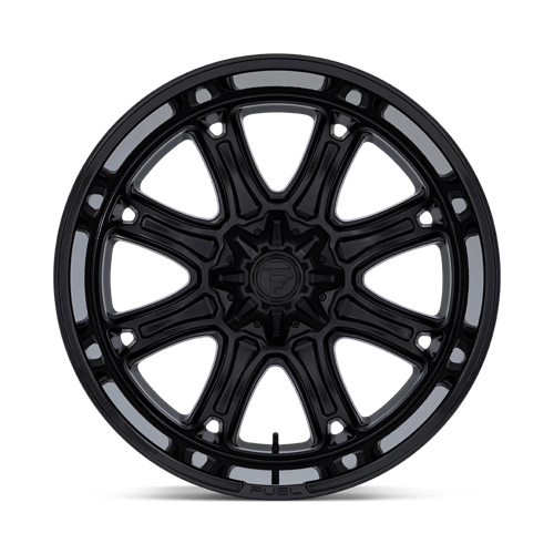 22x10 Fuel Off-Road Darkstar Matte Black With Gloss Black Lip Wheel 8x180 (10mm)