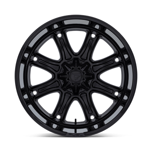 22x10 Fuel Off-Road Darkstar Matte Black With Gloss Black Lip Wheel 8x170 (10mm)