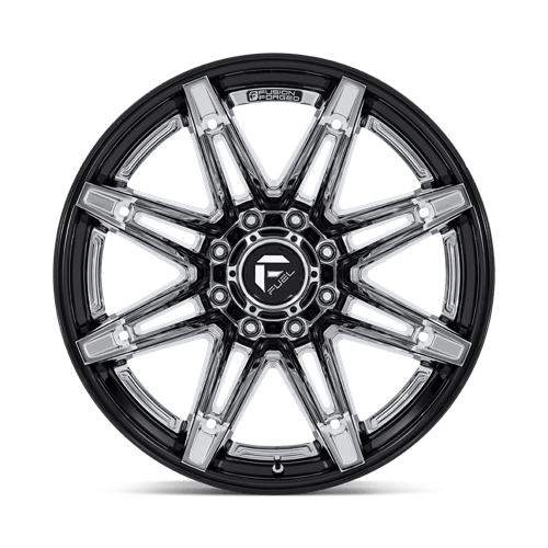 24x12 Fuel FC401 Brawl Chrome W/ Gloss Black Lip FORGED Wheel 8x170 (-44mm)