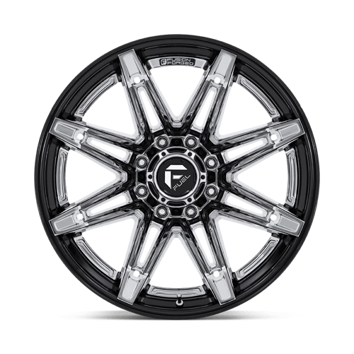 22x12 Fuel FC401 Brawl Chrome W/ Gloss Black Lip FORGED Wheel 8x170 (-44mm)