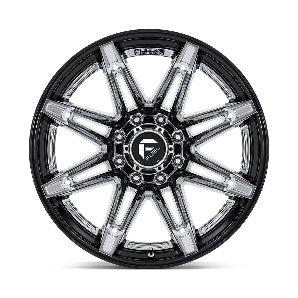 24x12 Fuel FC401 Brawl Chrome With Gloss Black Lip Wheel 6x135 (-44mm)