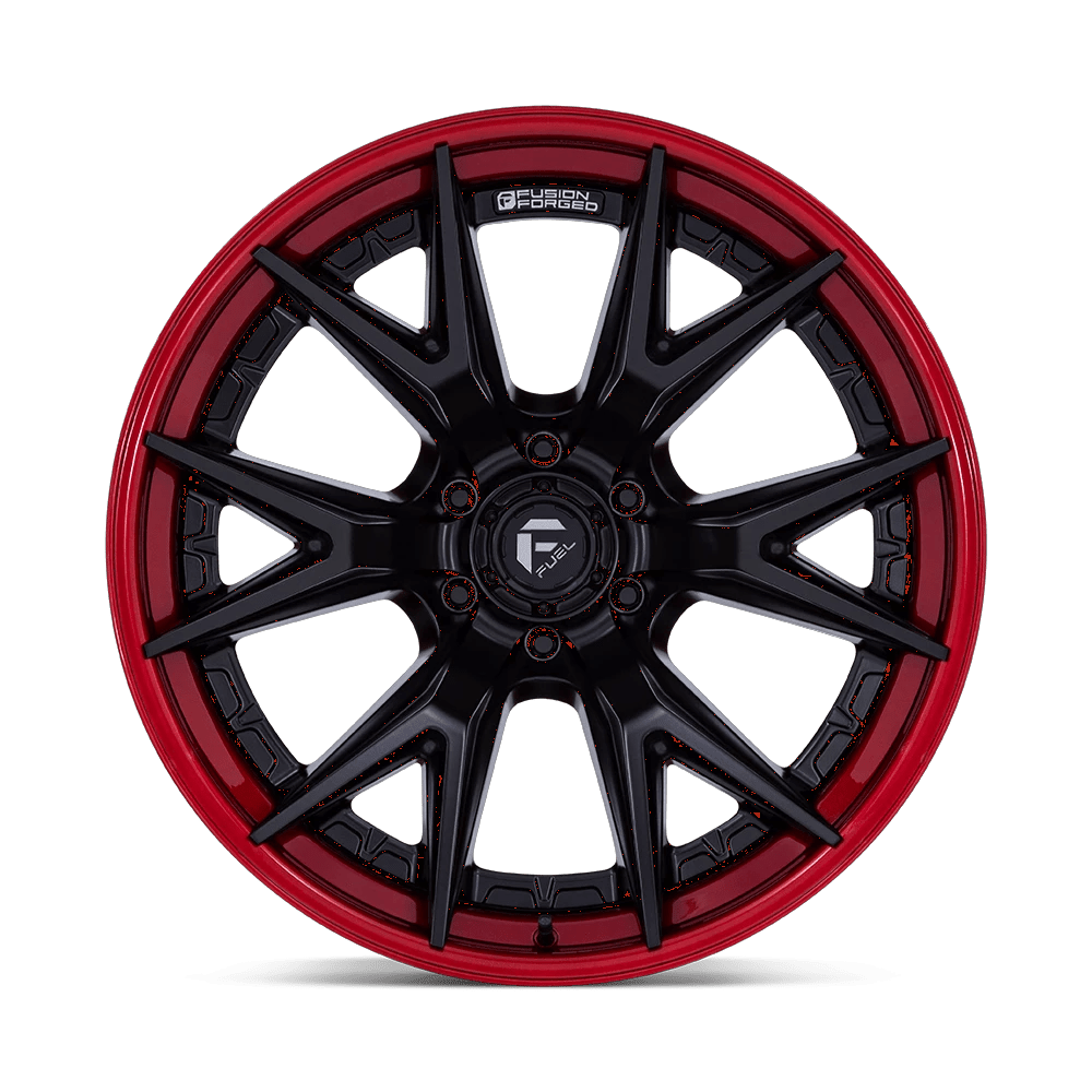 20x9 Fuel FC402 Catalyst Matte Black With Candy Red Lip Wheel 6x135 (20mm)