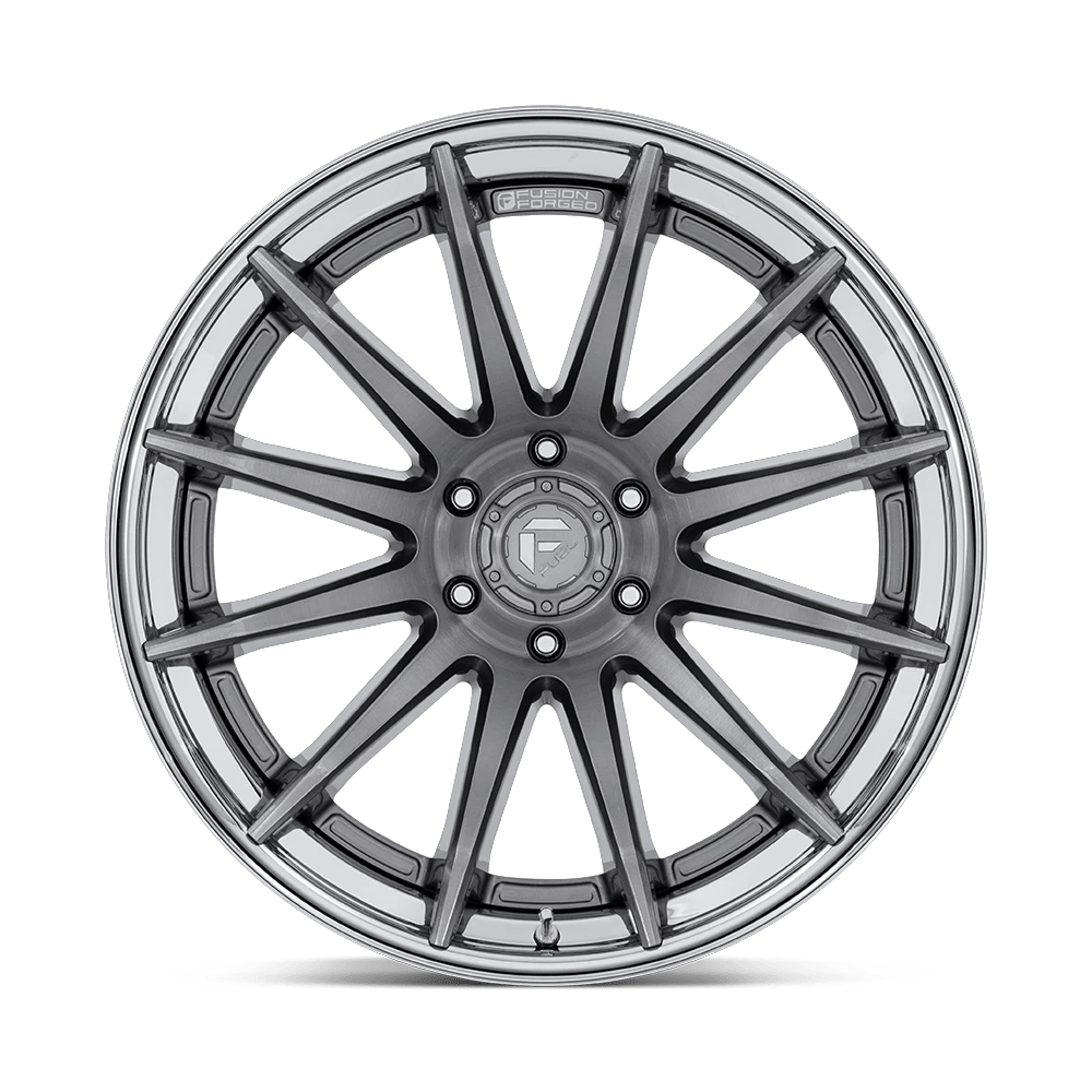 20x10 Fuel FC403 Burn Platinum With Chrome Lip Wheel 5x5 (-18mm)
