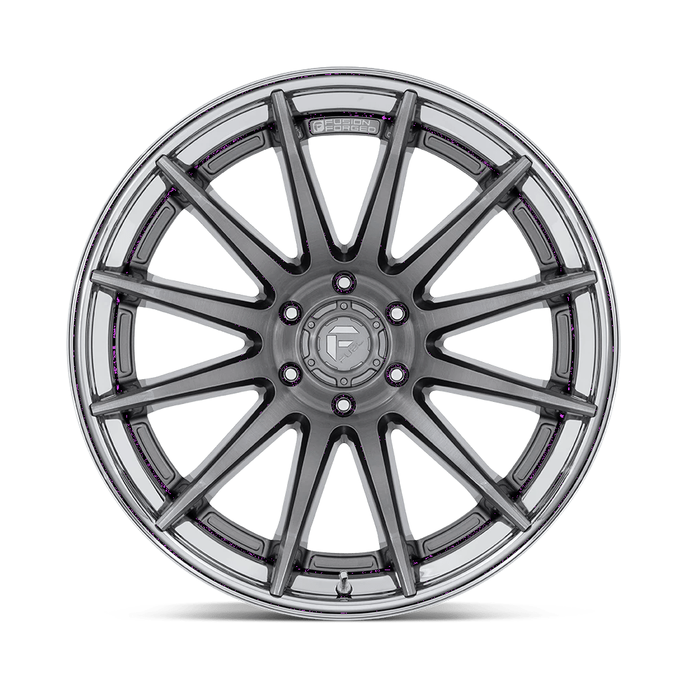 20x10 Fuel FC403 Burn Platinum With Chrome Lip Wheel 5x5 (-18mm)