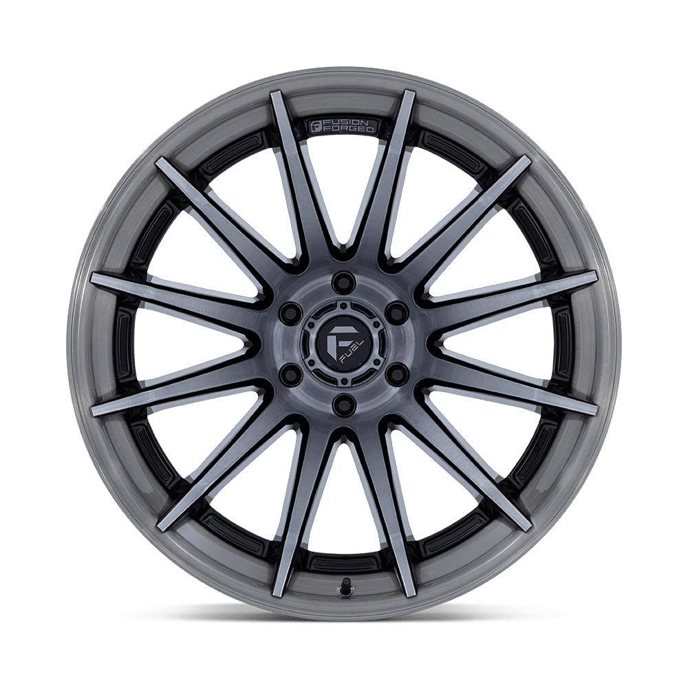 20x9 Fuel FC403 Burn Gloss Black Brushed Gray Tint Face & Lip Wheel 6x135 (1mm)