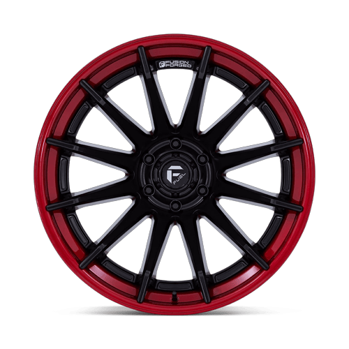 20x10 Fuel FC403 Burn Matte Black W/ Candy Red Lip FORGED Wheel 6x135 (-18mm)