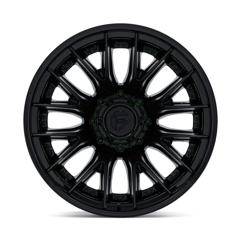 24x8.25 Fuel D406 Catalyst Matte Blk Gloss Lip DUALLY REAR Wheel 8x200 (-202mm)