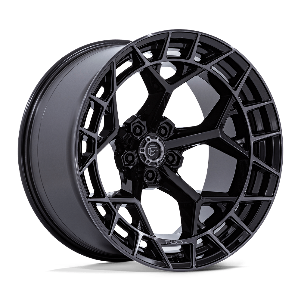 22x12 Fuel Off-Road FC873 Charger Gloss Black Brushed Dark Wheel 5x5 (-44mm)