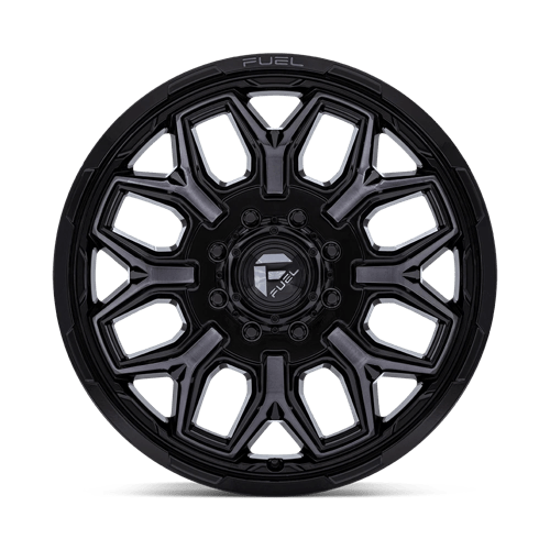 20x8.25 Fuel Off-Road D875 Flux Black Brushed DUALLY FRONT Wheel 8x200 (104mm)