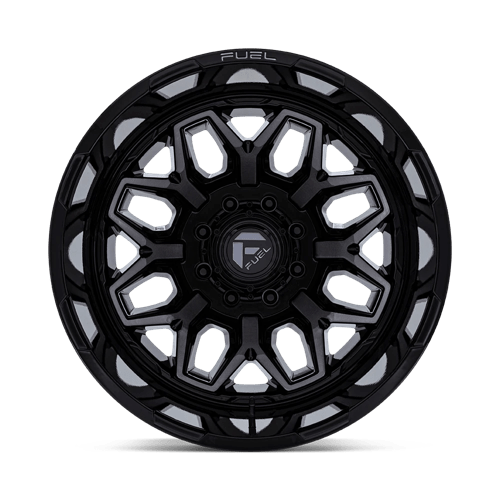 22x8.25 Fuel Off-Road D875 Flux Black Brushed DUALLY REAR Wheel 8x210 (-201mm)