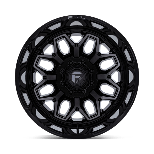 22x8.25 Fuel Off-Road D875 Flux Black Brushed DUALLY REAR Wheel 8x6.5 (-227mm)