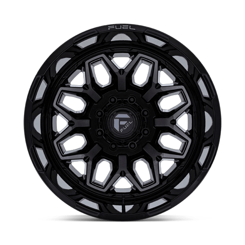 22x8.25 Fuel Off-Road D875 Flux Black Brushed DUALLY REAR Wheel 8x210 (-246mm)