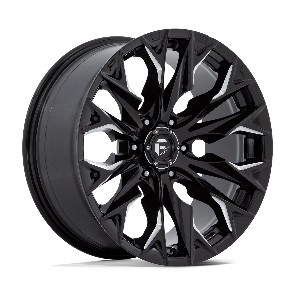 20x9 Fuel D803 Flame Gloss Black Milled Wheel 6x5.5 (1mm)
