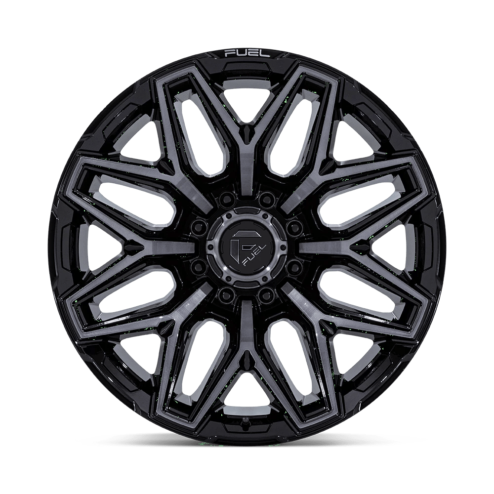 20x9 Fuel FC854 Flux Gloss Black Brushed Face With Gray Tint Wheel 8x180 (1mm)