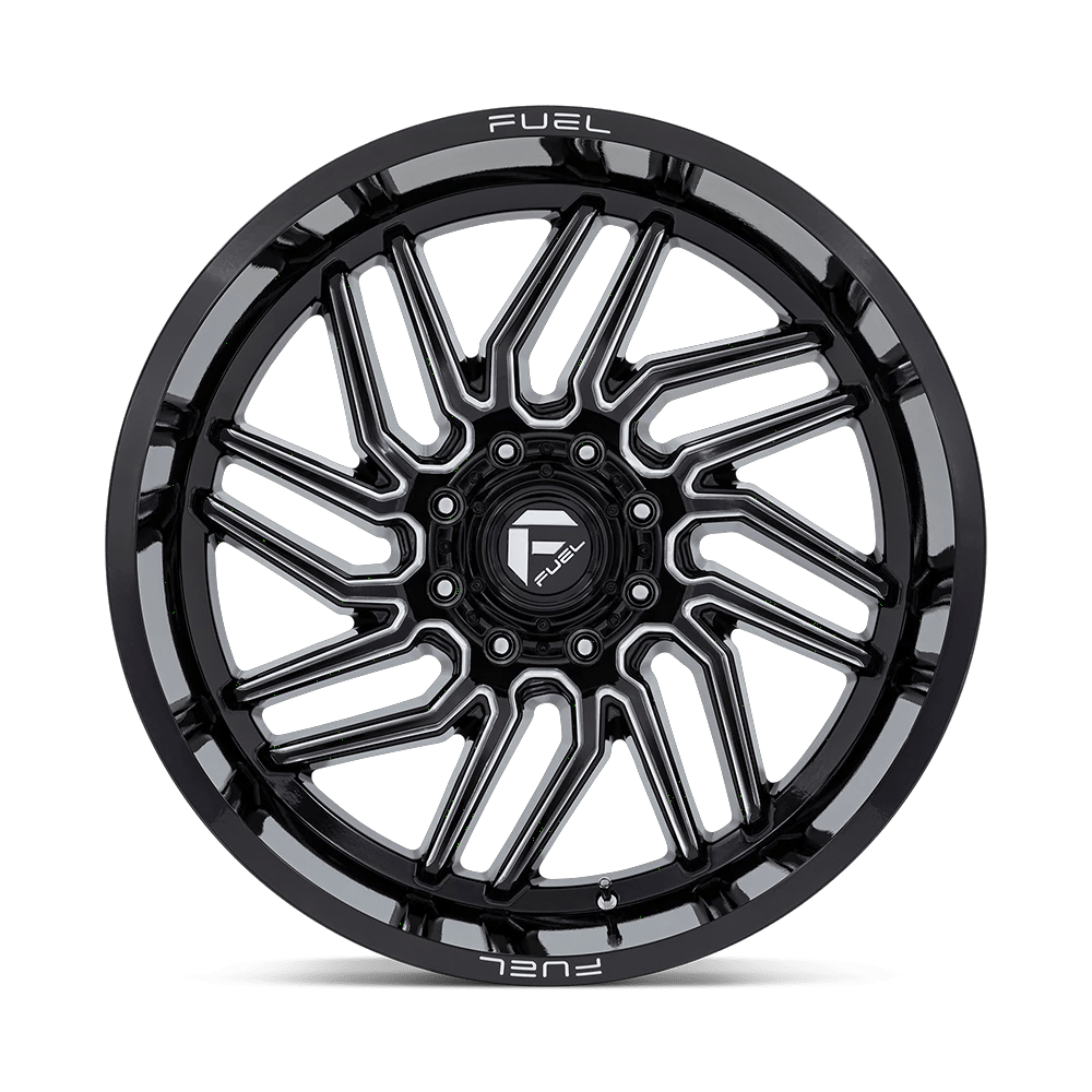 24x12 Fuel Off-Road D807 Hurricane Gloss Black Milled Wheel 8x170 (-44mm)