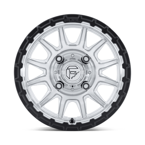 15x7 Fuel FV866 Piston Hyper Silver Machined Matte Black UTV Wheel 4x156 (38mm)