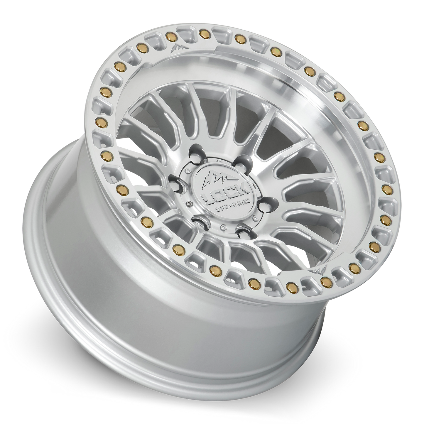 17x9 Lock Off-Road Grit Machine With Clear Coat Wheel 6x135 (1mm)