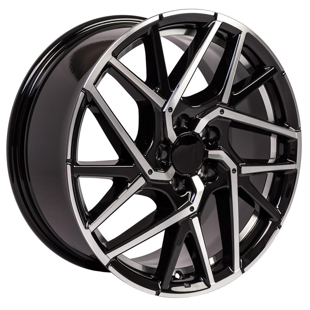 18x8 OE Wheels HD06 Black Machined Wheel 5x4.5 (50mm)