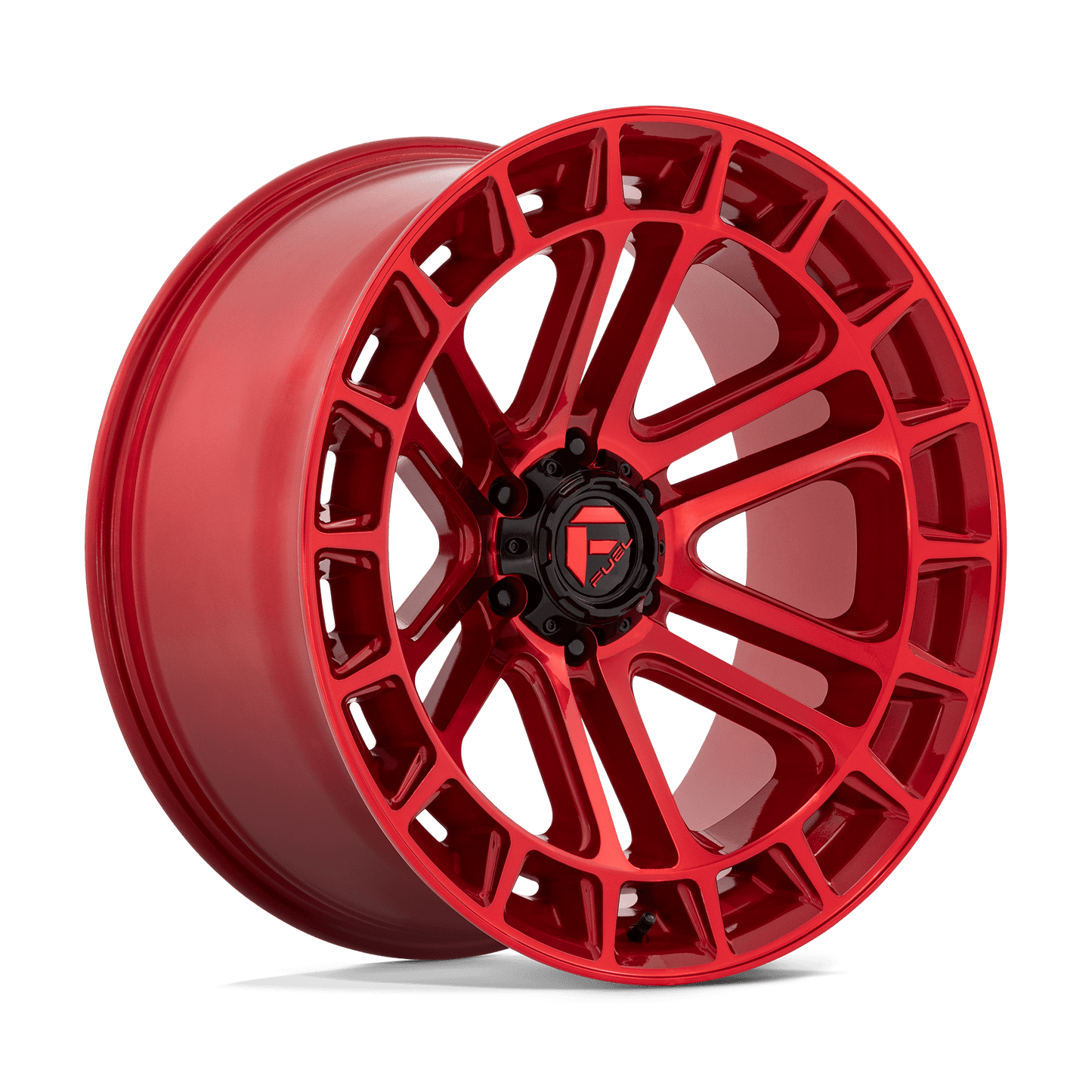 22x10 Fuel D719 Heater Candy Red Machined Wheel 6x135 (-13mm)