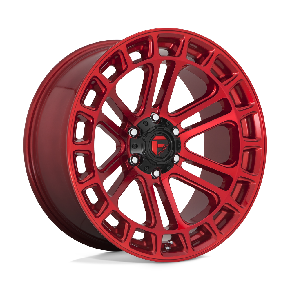 20x9 Fuel D719 HEATER Candy Red Machined Wheel 6x5.5 (1mm)